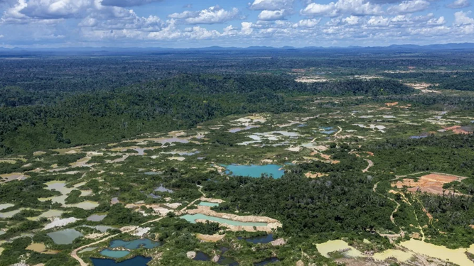 Deforestación en Brasil por la minería
