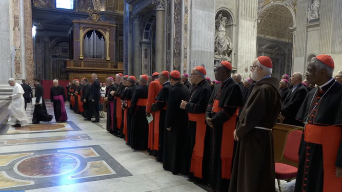El Papa, en la basílica de San Pedro