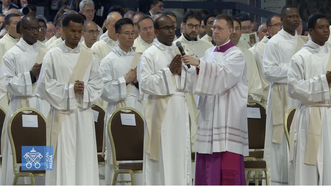 Los seminaristas que van a ser ordenados sacerdotes