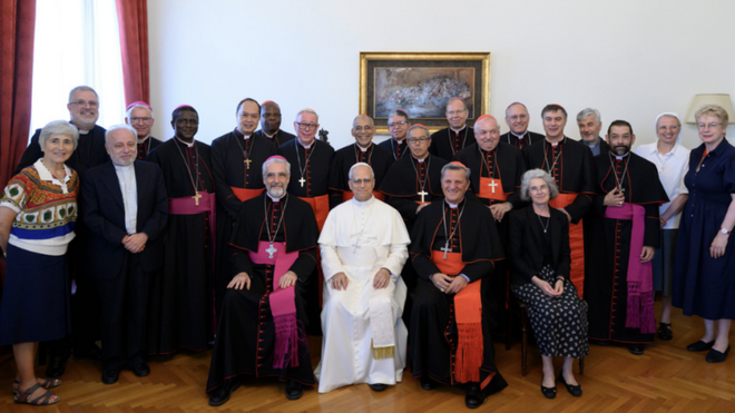 El Consejo Ordinario del Sínodo, con el Papa León XIV