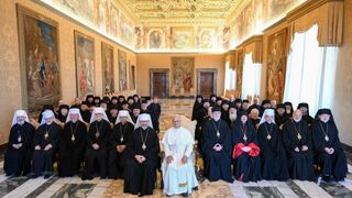 León XIV, con el sínodo de la Iglesia greco-católica de Ucrania