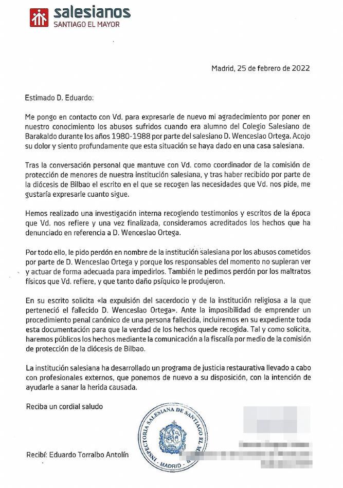 Petición de perdón a Eduardo