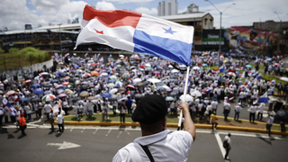 Una marcha de protesta de los maestros