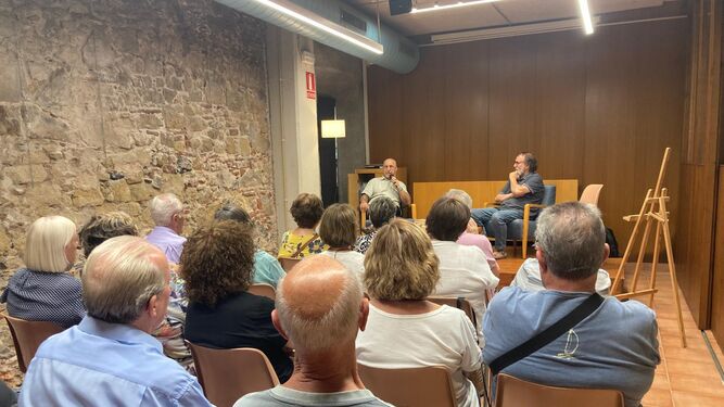 El agustino, durante su charla