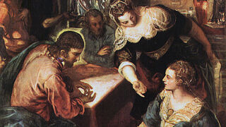 Jesús en casa de Marta y María. Tintoretto