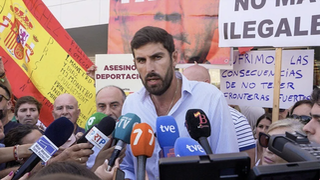 El presidente de Vox en la Región de Murcia, José Ángel Antelo, en Torre Pacheco