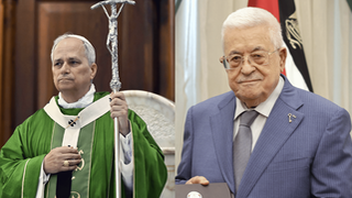 León XIV y Mahmoud Abbas