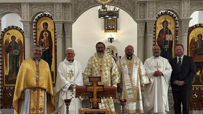 Mariano Crociata y Manuel Barrios, con Shevchuk en Ucrania