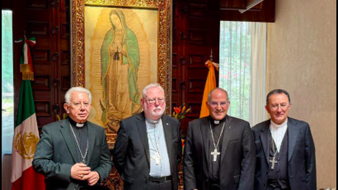 Autoridades de México y el Vaticano se reúnen para dialogar sobre posible visita del Papa León XIV