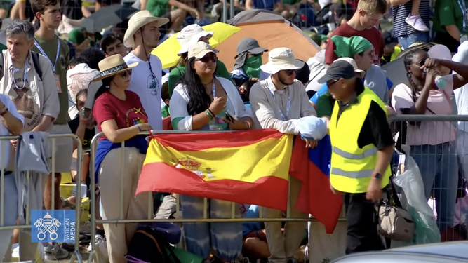 Jóvenes españoles en la misa de clausura del Jubileo de los Jóvenes