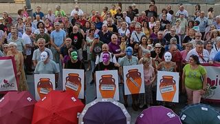 Gesto simbólico de miembros de la HOAC