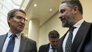 Alberto Núñez Feijóo y Santiago Abascal