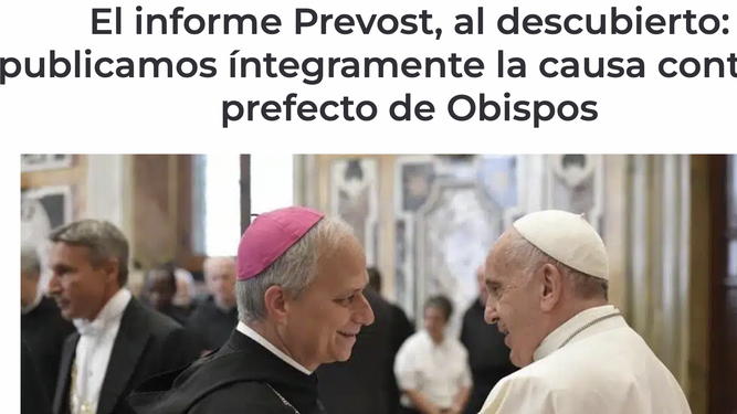 Infovaticana, contra el cardenal Prevost