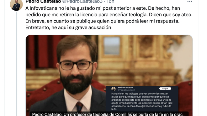 La respuesta de Castelao a las calumnias de Infovaticana