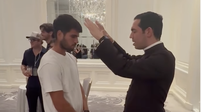 Bendición a Alcaraz antes del US Open