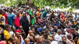 Refugiados en un campo de Cabo Delgado