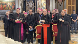 Parolin, ayer, en Nápoles