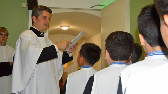 Pau Jorquera en la Escolanía de Montserrat