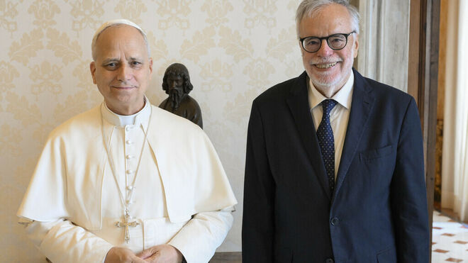 El papa y Andrea Riccardi