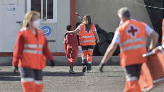 Imagen de la llegada de menores migrantes