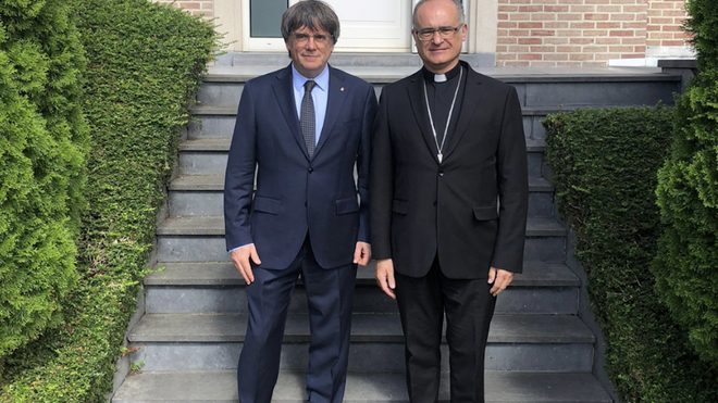 Manel Gasch y Carles Puigdemont