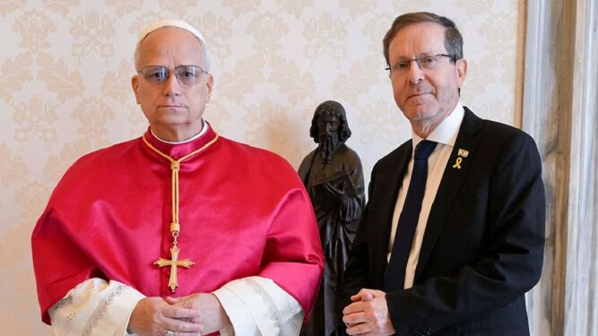 León XIV e Isaac Herzog