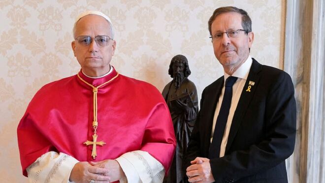 León XIV e Isaac Herzog