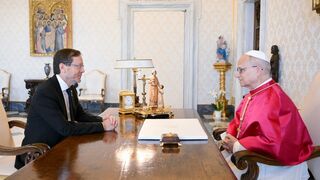 El Papa, con el presidente de Israel