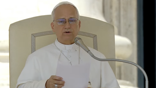 Leon XIV, durante su catequesis
