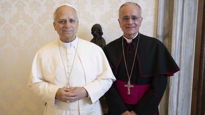Monseñor Báez, en la audiencia con León XIV