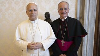 Monseñor Báez, en la audiencia con León XIV