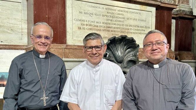 Silvio Báez, con Carlos Herrera e Isidoro del Carmen Mora, obispos exiliados nicaragüenses