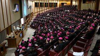 León XIV, con los nuevos obispos