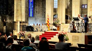 Misa de la Diada organizada por la Liga Espiritual en Santa María de Mar