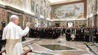 El Papa recibió a los participantes en el encuentro por la fraternidad humana