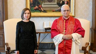 Maia Sandu en audiencia con el Papa León XIV