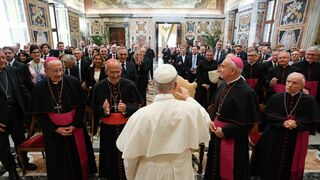 León XIV, con la Pontificia Academia de Teología´