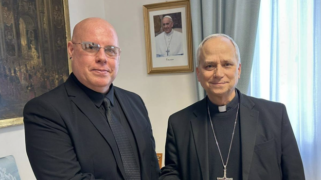 Escardó y el entonces cardenal Prevost