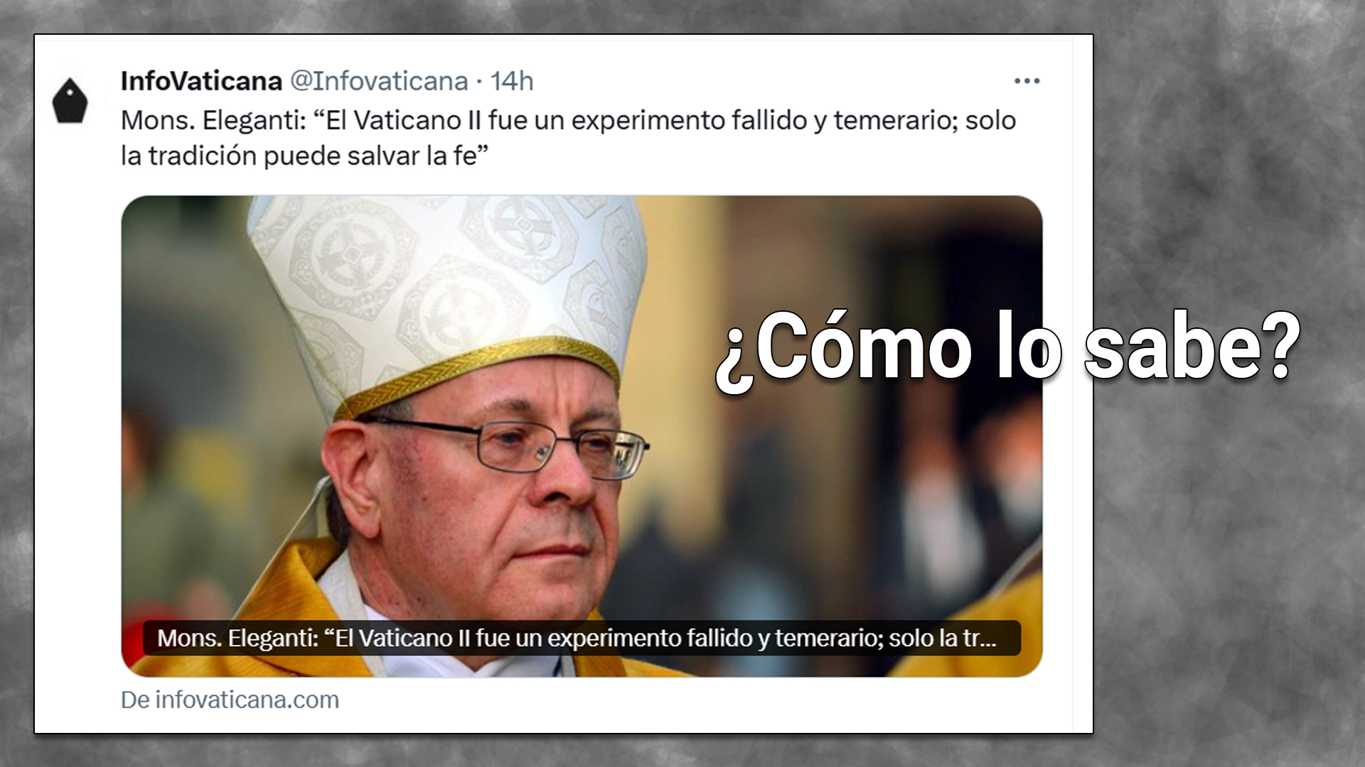 cómo lo sabe