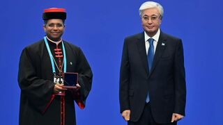 Cardenal George Jacob Koovakad en Astana, Kazajistán