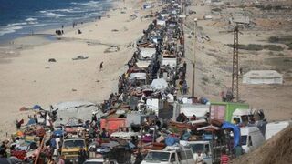 Desplazamiento de civiles en Gaza