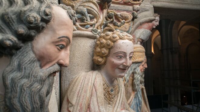 Detalle del Pórtico de la Gloria. Catedral de Santiago