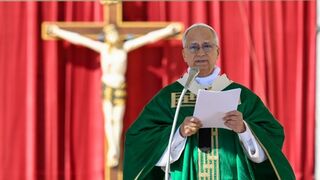 León XIV, durante el anuncio del doctorado de la Iglesia para Henry Newman