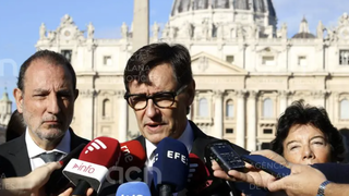 Illa, con Espadaler y Celáa, tras su audiencia con el Papa