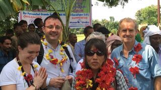 José Antonio Álvarez, en un viaje con Manos Unidas a India