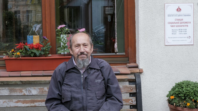 Nicolai, refugiado de Zaporiya