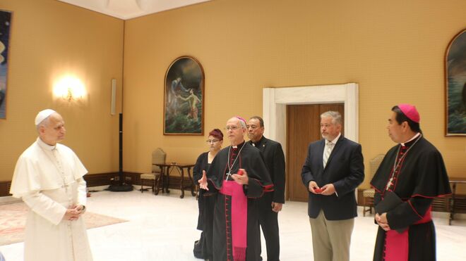 El Papa escucha las palabras de Seitz