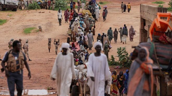 Refugiados sudaneses buscan refugio en Chad