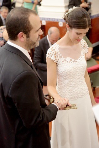 Nacho y Mariana el dia de su matrimonio