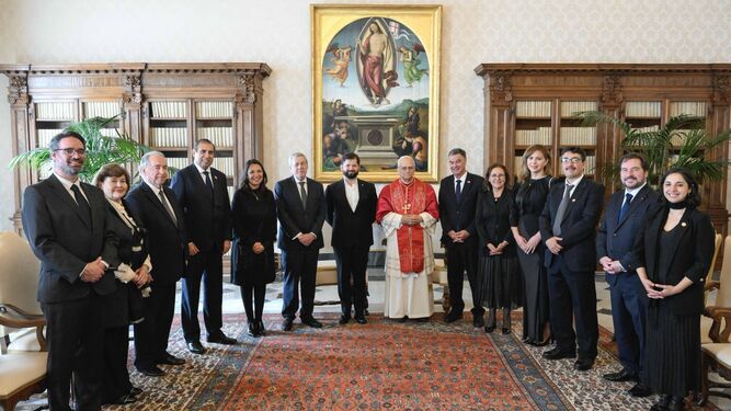 Comitiva de Chile, con el Papa
